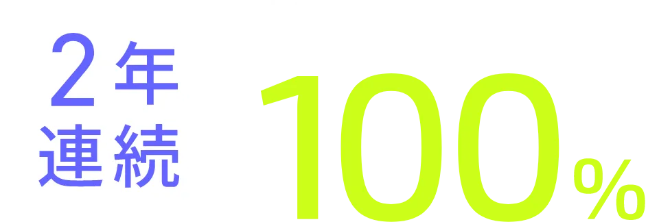 2年連続就職率イメージ